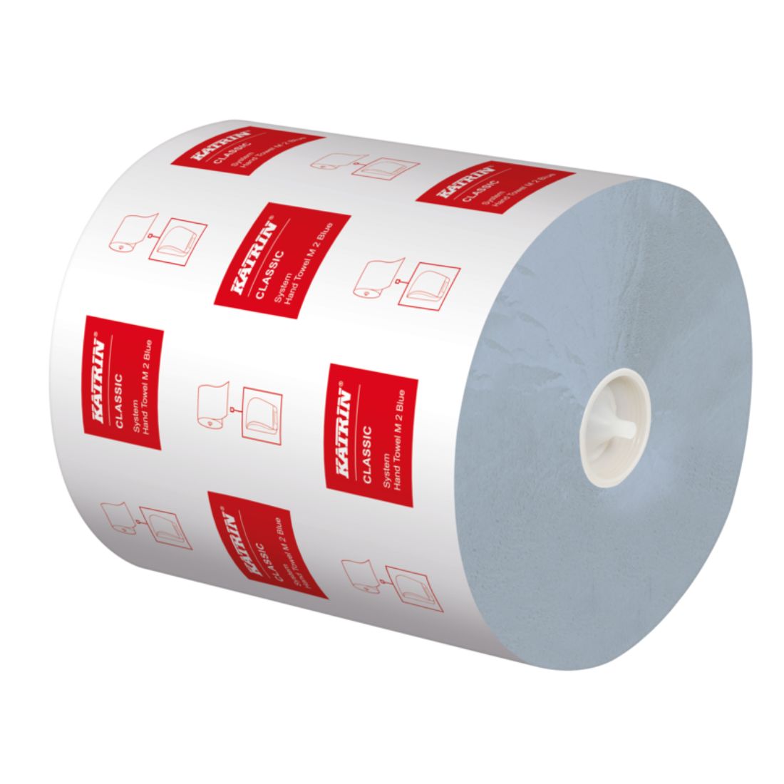 Katrin Classic System Hand Towel Rolls 2Ply Blue 130m (1x6) JanPal