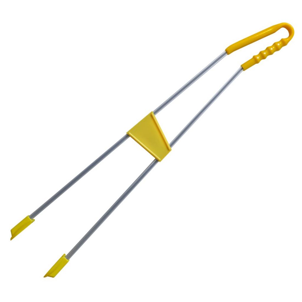 35" / 88cm Heavy Duty Curved Litter Picker Tongs JanPal (UK