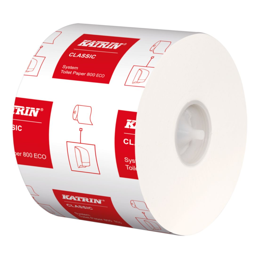 103424_kat_classic_systemtoilet_800_eco_side_large.jpg 2 -Ply Katrin Classic System 800 Eco Toilet Rolls (1x36) - Image 1