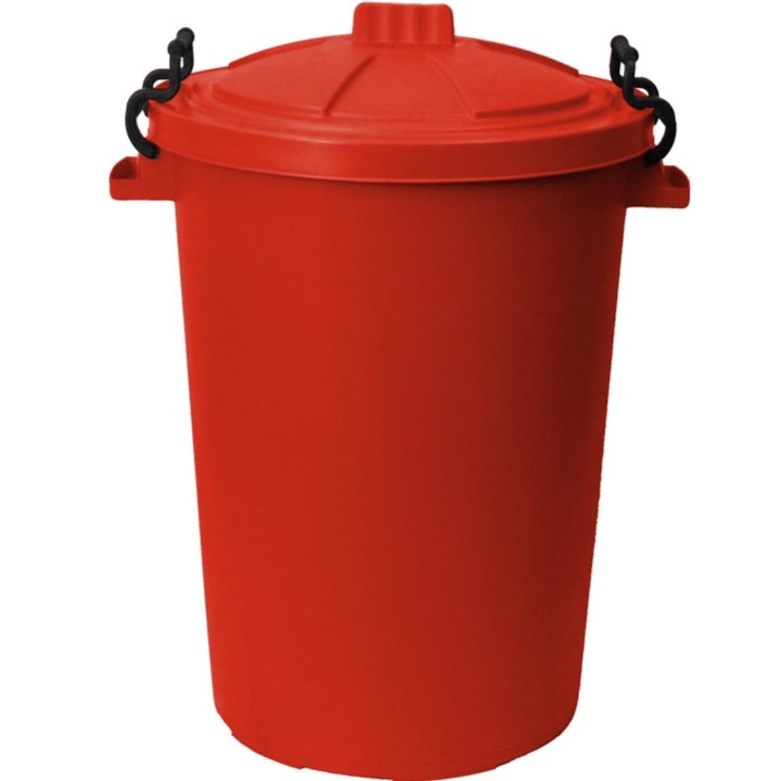BD-85LID-RD-1.jpg enviropal® TuffBin™ Extra Large Heavy Duty 85 Litre Dustbin With Clip-On Lid Red - Image 1
