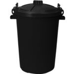 enviropal® TuffBin™ Extra Large Heavy Duty 85 Litre Dustbin With Clip-On Lid Black