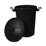 enviropal® TuffBin™ Extra Large Heavy Duty 85 Litre Dustbin With Clip-On Lid Black - Image 2