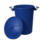 enviropal® TuffBin™ Extra Large Heavy Duty 85 Litre Dustbin With Clip-On Lid Blue - Image 2