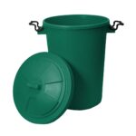 enviropal® TuffBin™ Extra Large Heavy Duty 85 Litre Dustbin With Clip-On Lid Green - Image 2