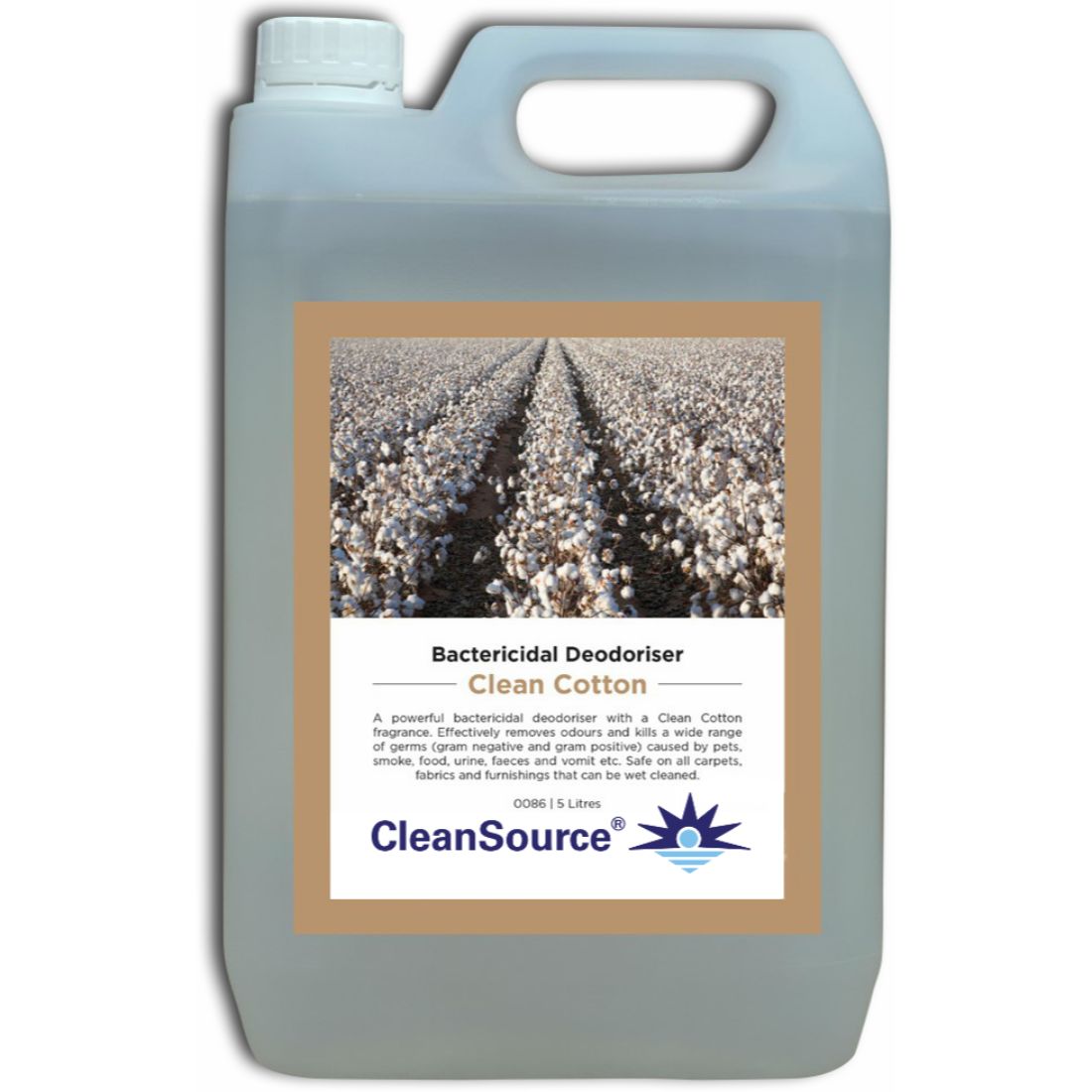 0086.jpg Natural Tones CLEAN COTTON Anti-Bac Deodoriser & Sanitiser 5L - Image 1