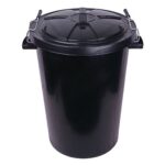 enviropal® 90 Litre Standard Black Plastic Dustbin With Lid - Image 2
