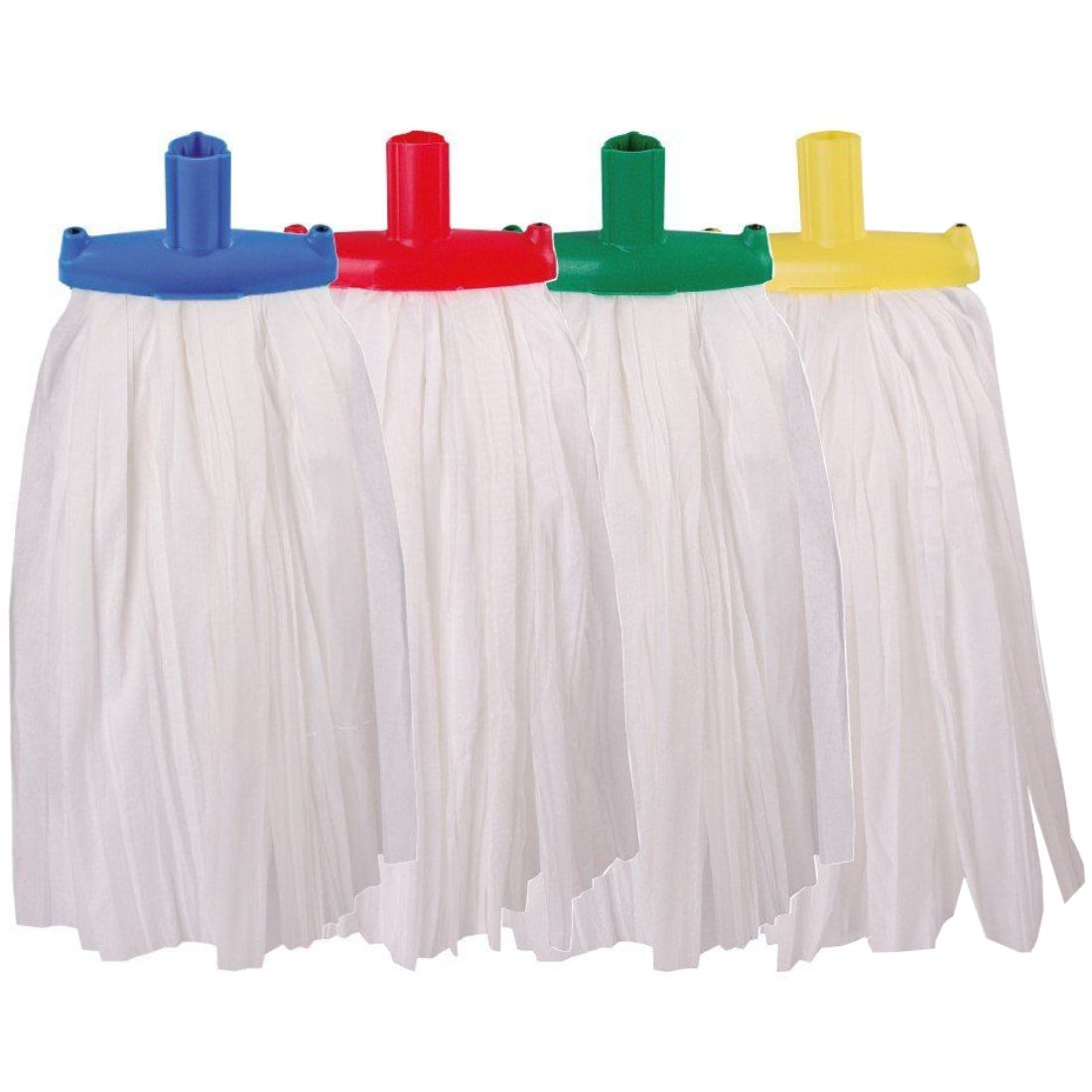 102245-05.jpg CleanSource® 12oz (340g) Big White Prairie Kentucky Socket Mop Heads (1x10) - Image 1
