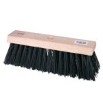 CleanSource® 13" Square Wooden Yard Broom Head Only - Medium PVC Bristles