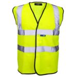 Hi-Vis Yellow Velcro Vest - Various Sizes