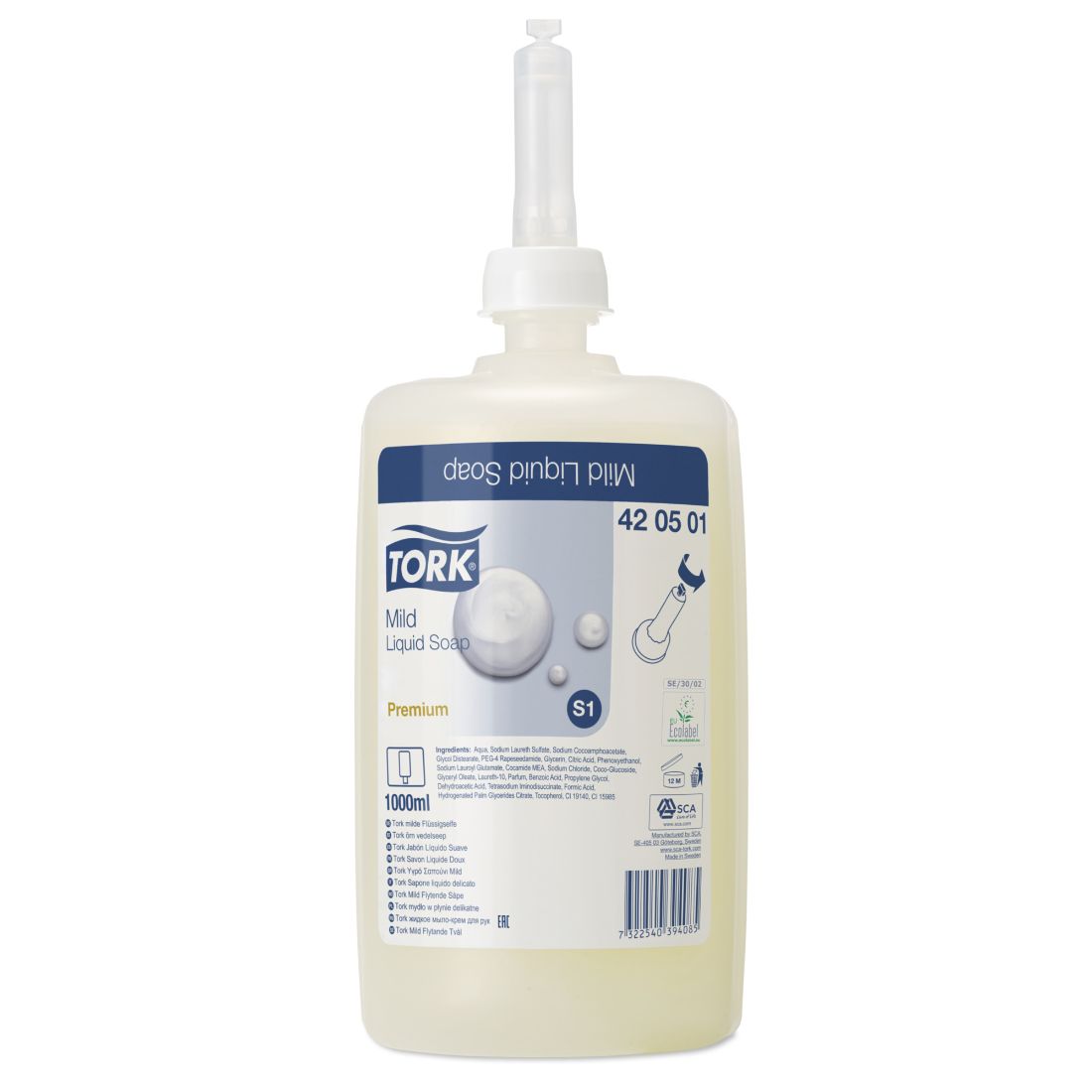 420501.jpg TorkĀ® 420501 (S1) Mild LIQUID Hand Soap (6x1L) - Image 1