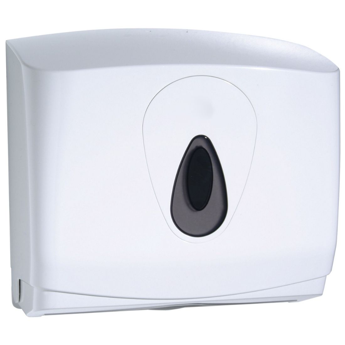 4ths-wb.jpg Perola® HanDri™ Small Plastic Universal Folded Hand Towel Dispenser - Image 1