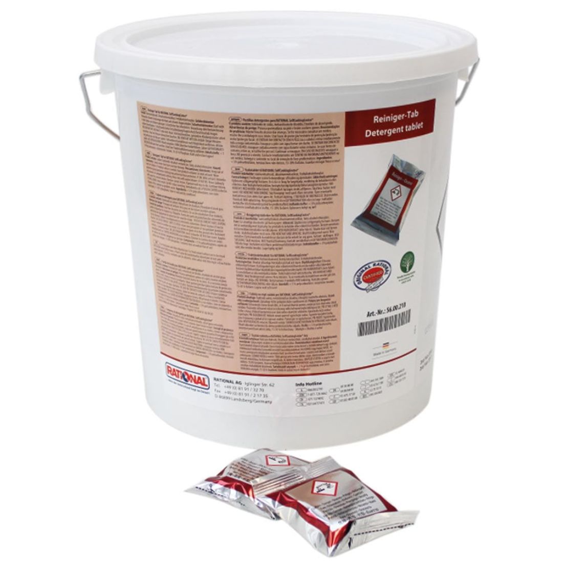 56.00.210.jpg Rational Combi Oven Cleaner Detergent Tablets For Self Cooking Centre - RED - Image 1