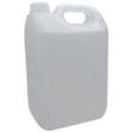 5L Clear Plastic Empty Jerry Can with White Screw-On Lid