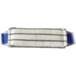 SYR Snapper 40cm (16") Microfibre Flat Mop Head With Scrub Strips Blue