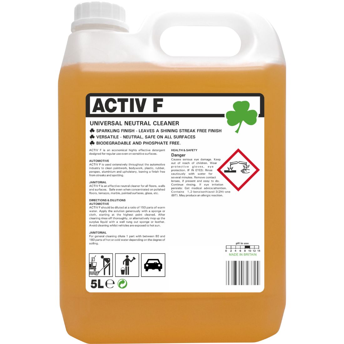 Activ-F-New-5L.jpg ACTIV-F Neutral Detergent Cleaner 5L - Image 1