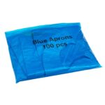 27x42" Standard Blue Polythene Aprons - Flat Pack (1x100)