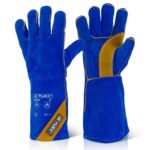 Cat 2 Blue/Gold Premium Welders Gauntlett Gloves XL (Pair)