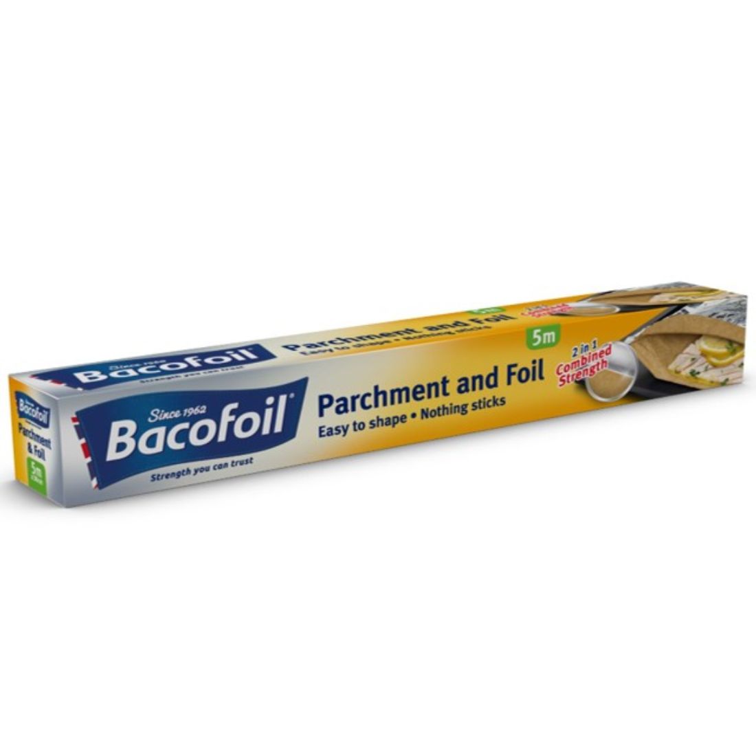 Bacofoil-PARCHFOIL-2.jpg 15" (30cm) Professional Foil Lined Baking Parchment Cutterbox (5m long) - Image 1