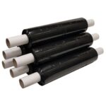 Black Stretch Pallet Wrap 17mu 16" 400mm x 250m Length Extended Core (Box of 6 Rolls)