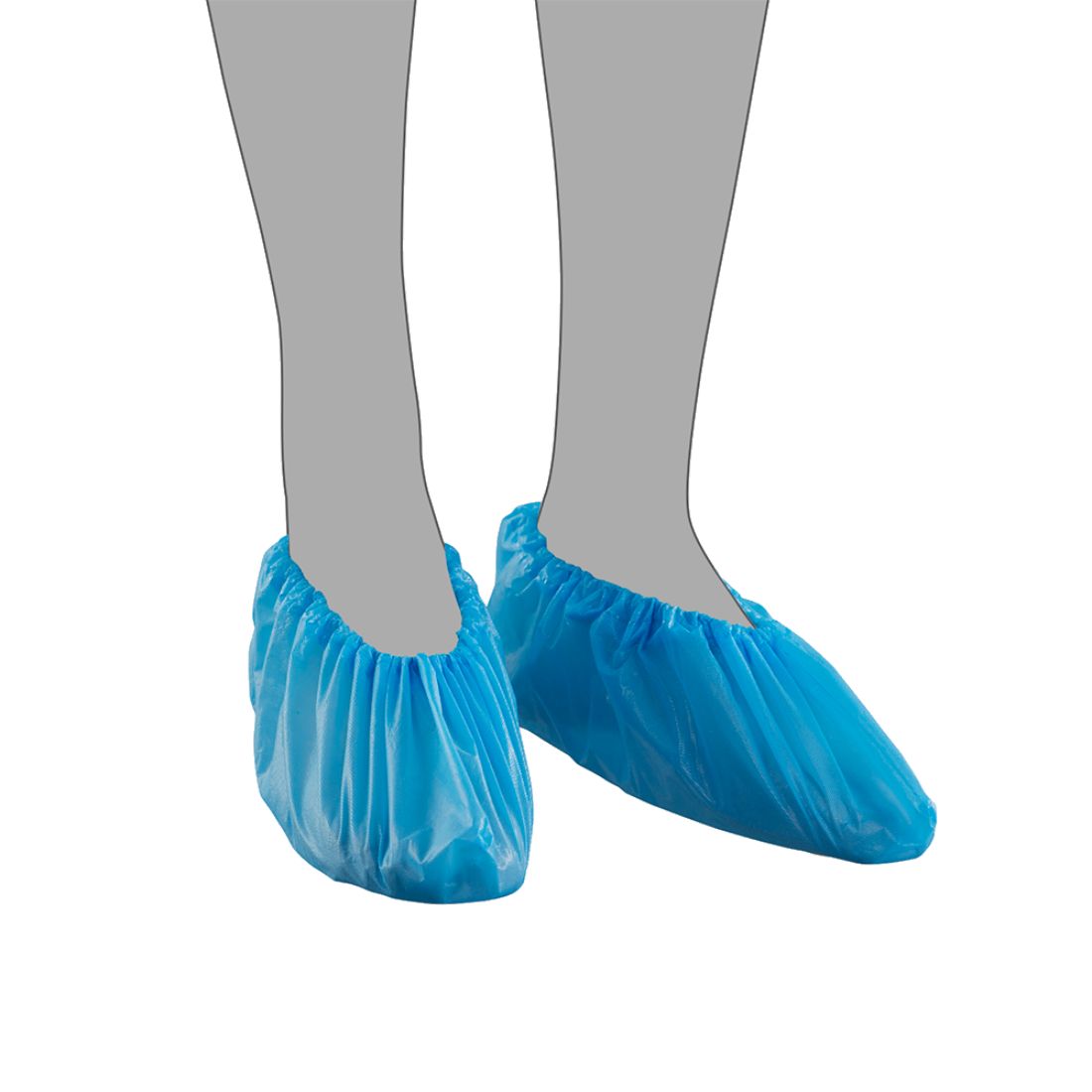 BlueOverShoes.jpg Blue Polythene Overshoes (Pack 100) - Image 1
