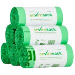 envirosack® Compostable Caddy Bin Liners (7L) 8x15x15" (40 rolls x 52) 1x2080