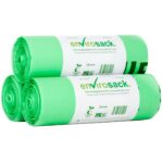 envirosack® Compostable Waste Bin Liners (80L) 7x29x34" (40 rolls x 10) 1x400