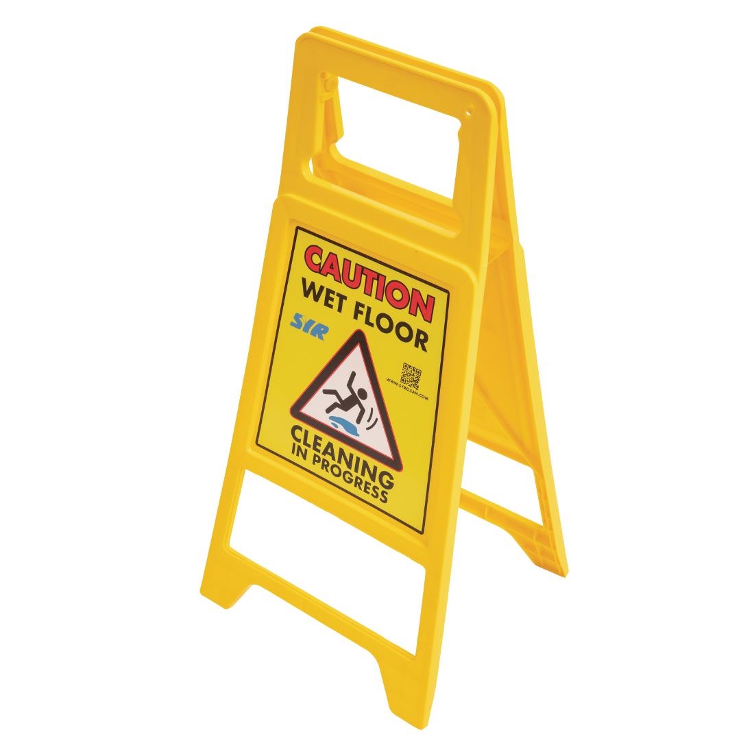 CY562.jpg Safe Guard Non-Tip Yellow Wet Floor Safety Sign - Image 1