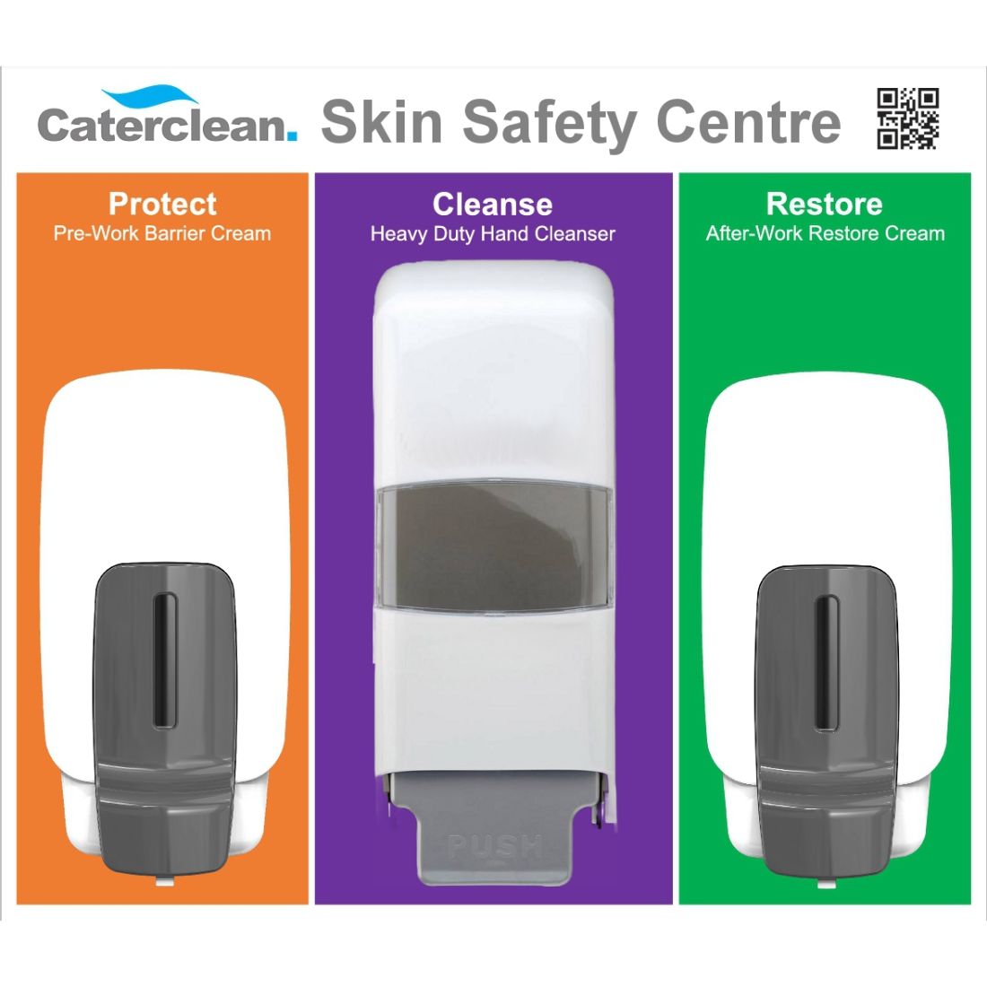 Caterclean-Skin-Safety-Centre.jpg 3 Step Industrial Skin Safety Centre - Protect, Cleanse, Restore - Image 1