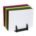Set of 6 Large Colour Coded Chopping Boards With Plastic Rack & Wall Chart - Image 4