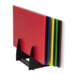 Set of 6 Large Colour Coded Chopping Boards With Plastic Rack & Wall Chart - Image 5