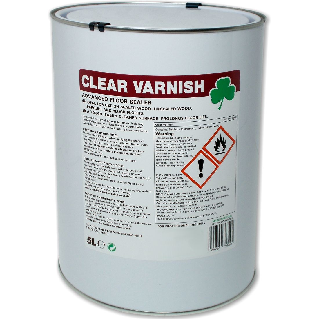 Clear-Varnish-5L.jpg Clear Varnish Resinous Protective Floor Sealer 5 Litres - Image 1