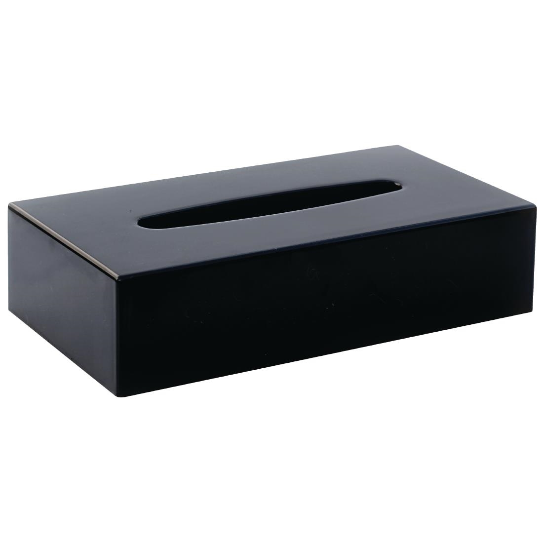 DA605.jpg Perola® Black Rectangular Facial Tissue Box Holder - Image 1
