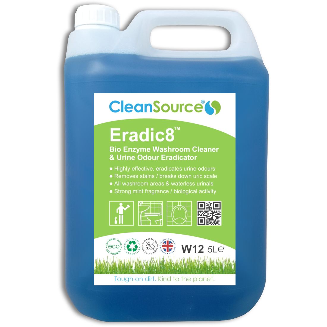 Eradic8_5L_Front.jpg CleanSource® Eradic8™ Bio Washroom Cleaner & Urine Odour Eradicator 5L - Image 1