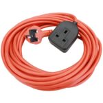 10 Metre x 1.5mm 3 Core Trailing Cable Assembly / Extension Lead Orange