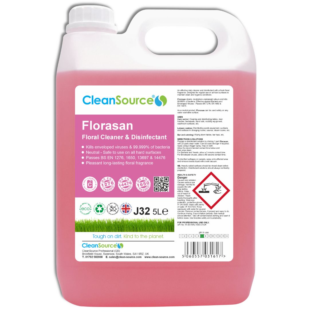 Florasan-5L-1.jpg CleanSource® Florasan Floral Virucidal Cleaner & Disinfectant 5L - Image 1