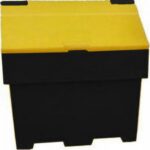 enviropal® 169L (6 CU.FT) Grit Bin - Black Base/Yellow Lid