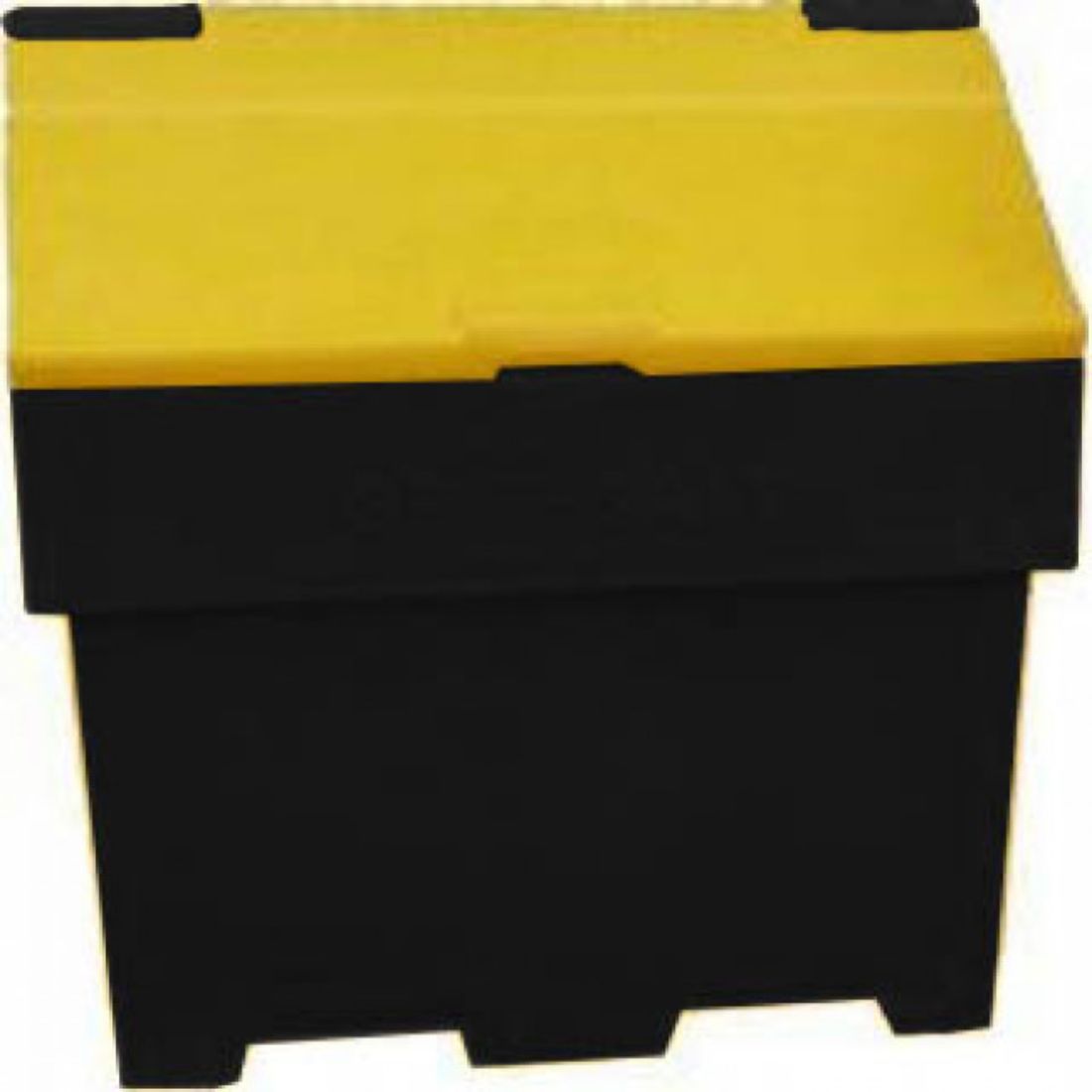 GB-169-B-Y.jpg enviropalĀ® 169L (6 CU.FT) Grit Bin - Black Base/Yellow Lid - Image 1