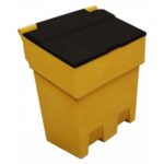 enviropal® 200L (7 CU.FT) Grit Bin - Yellow Base/Black Lid