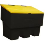 enviropal® 400L (14 CU.FT) Grit Bin - Black Base/Yellow Lid