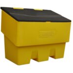 enviropal® 400L (14 CU.FT) Grit Bin - Yellow Base/Black Lid
