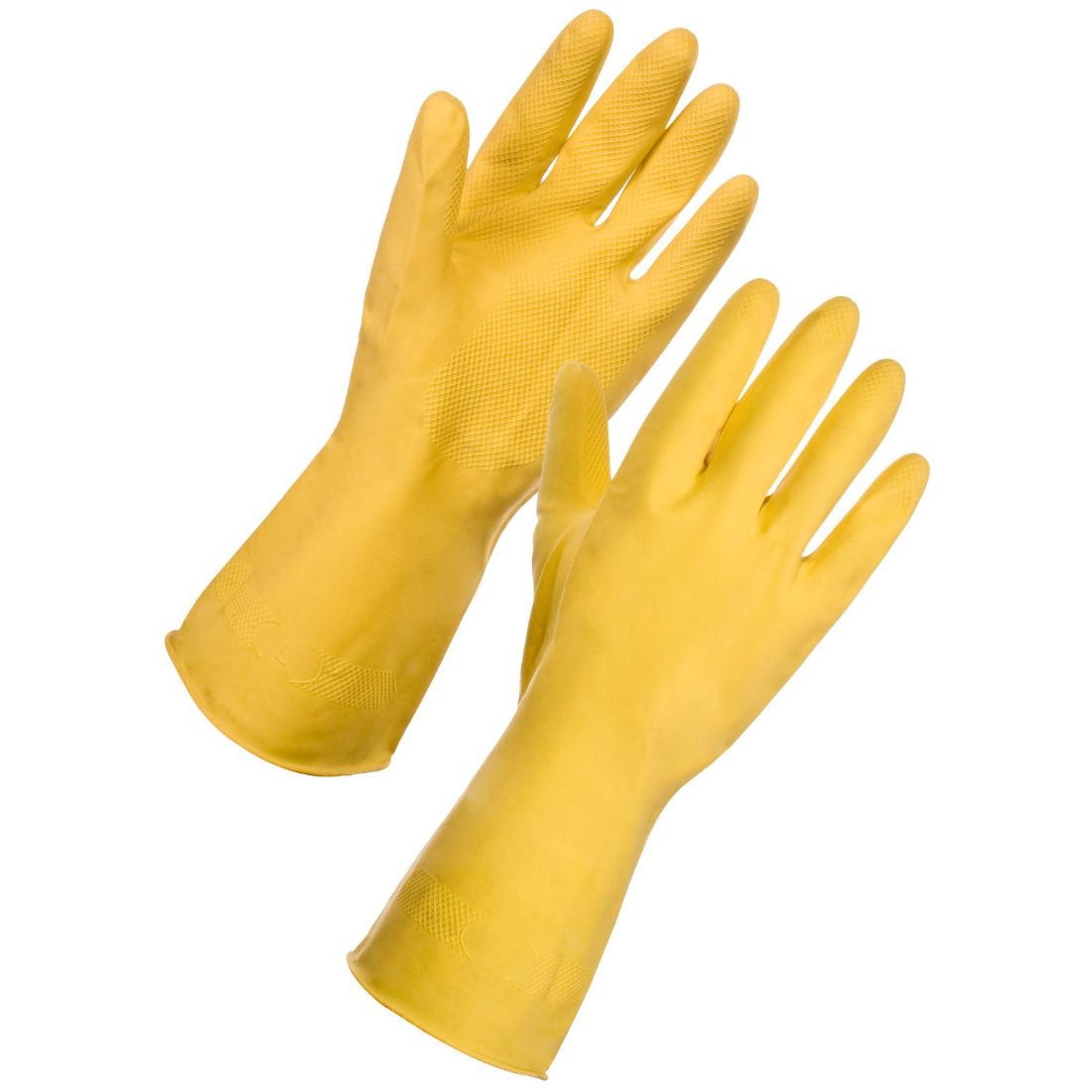 GR03Y.jpg GloveMax™ Yellow Rubber Gloves (Pair) - Image 1