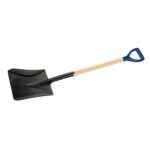 Steel Shovel With Long Wooden Handle