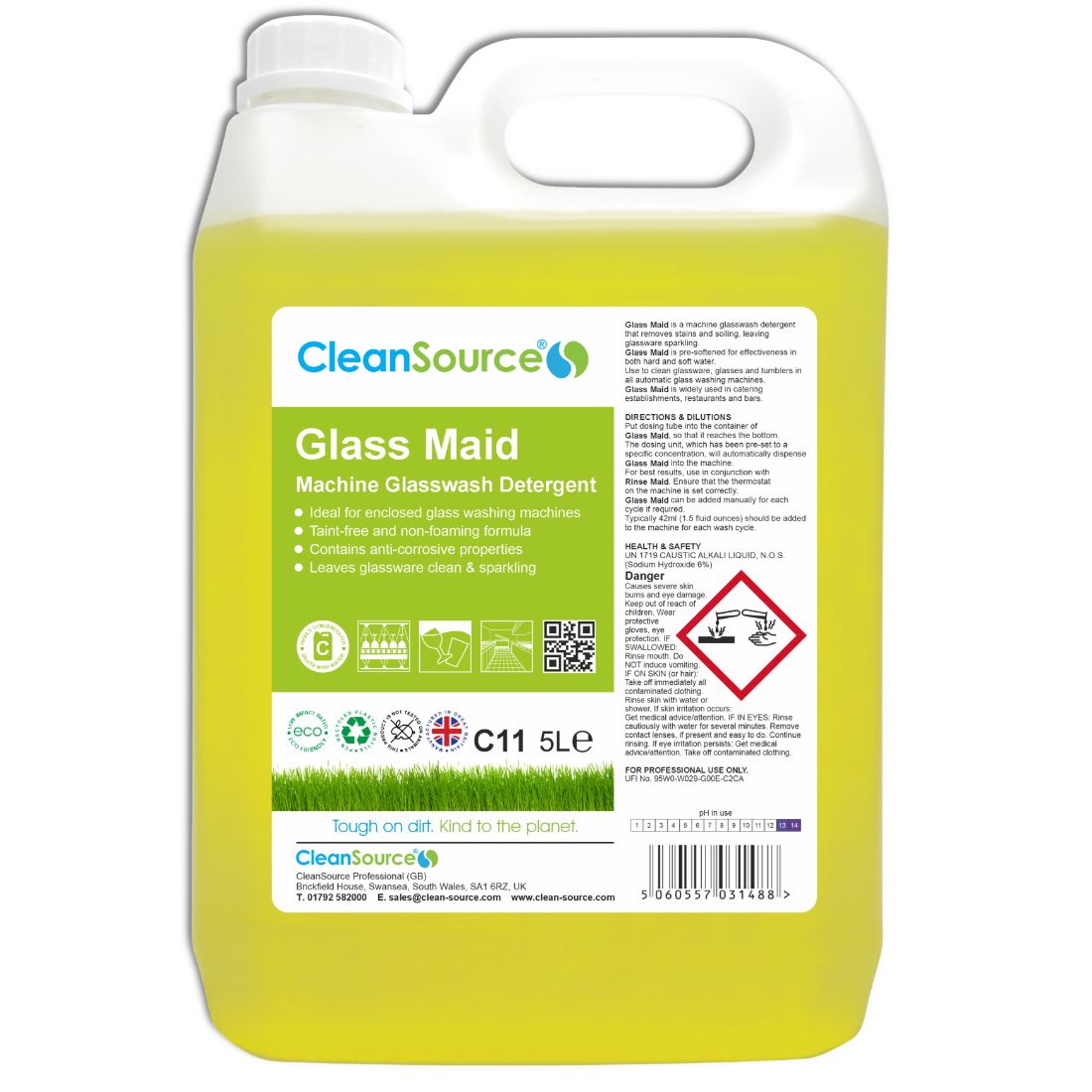 Glass-Maid-5L-1.jpg CleanSource® GLASS-MAID Machine Glasswash Detergent 5L - Image 1