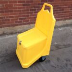 enviropal® 75 Litre Grit Bin Caddy on Wheels - Yellow - Image 2