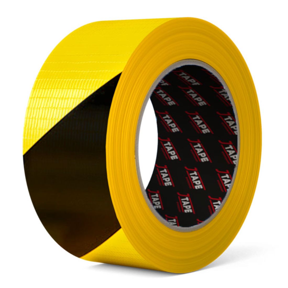 Hazard-Tape-Black-Yellow.jpg Black & Yellow Hazard Warning Tape 48mm x 33m (1xRoll) - Image 1