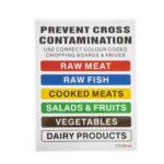 Set of 6 Large Colour Coded Chopping Boards With Plastic Rack & Wall Chart - Image 7