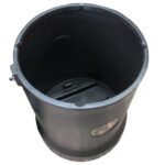 enviropal® Langley 120 Litre 2 Way Access Round Hooded Litter Bin Black - Image 8
