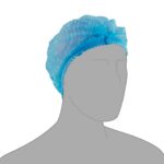 Blue Disposable Pleated Mob Caps (10x100)