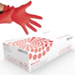Red Powder Free Disposable NITRILE Gloves (Case 10x100)