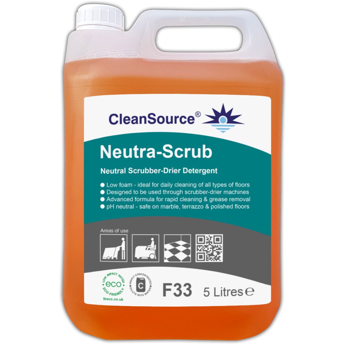 Neutra-Scrub-5L.jpg CleanSource® NEUTRA-SCRUB Neutral Scrubber-Drier Detergent 5L - Image 1